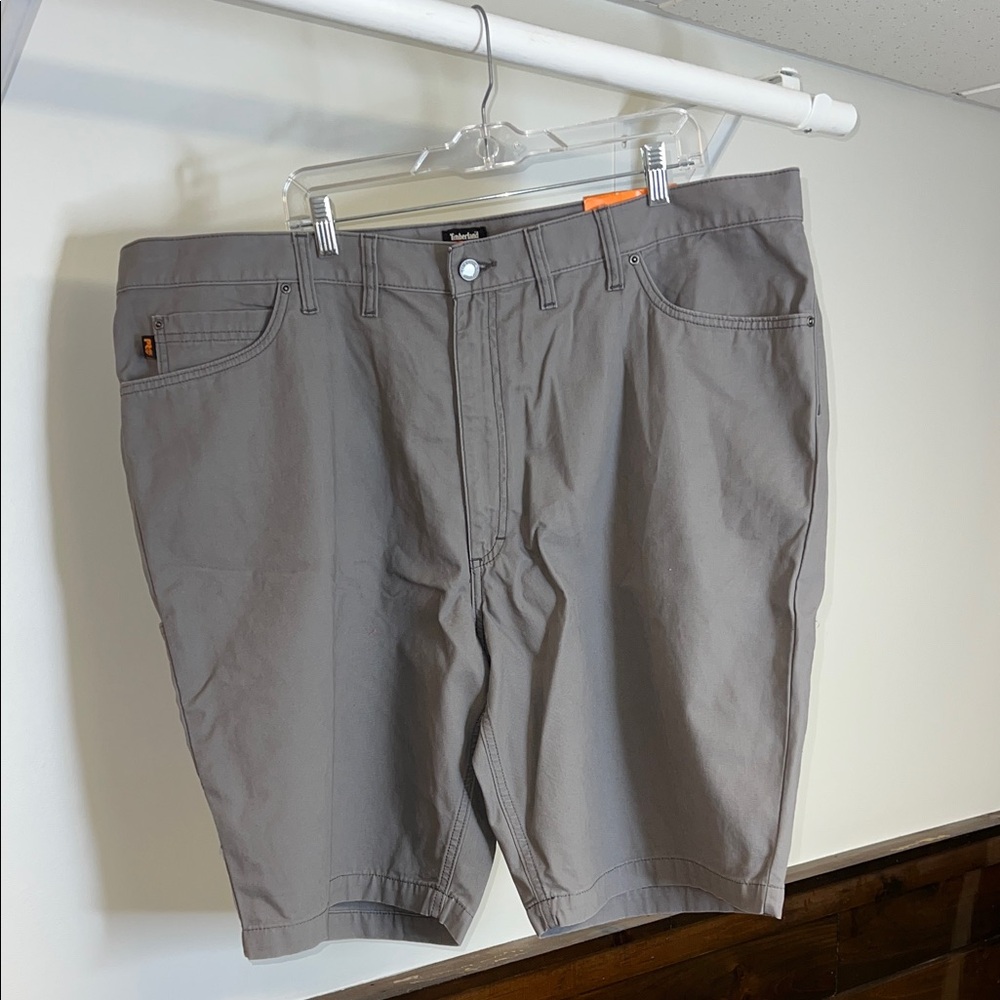 NWT‎ Timberland Pro Gunmetal Gray Canvas Gray Work Shorts- 46